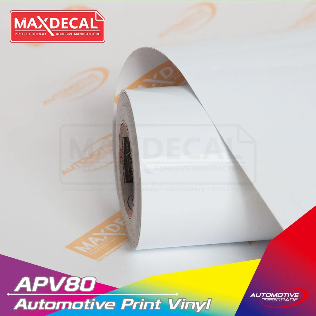 APV80 gloss white print vinyl roll